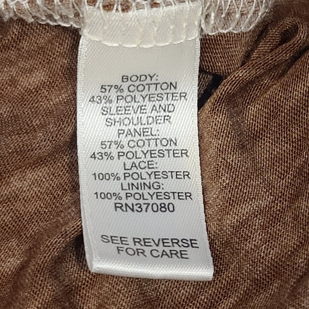 CATO Brown Mixed Media Pull Over Top Women's Plus Size 22/24W - Picture 14 of 14